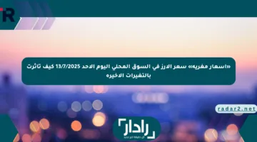 «أسعار مغرية» سعر الأرز في السوق المحلي اليوم الأحد 13/7/2025 كيف تأثرت بالتغيرات الأخيرة